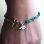 Genuine Turquoise Elephant Bracelet main image 1