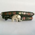 Lucky Elephant Double Wrap Bracelet, Fancy Jasper..