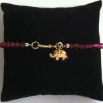 Lucky Elephant Charm Bracelet, Ruby Red And..