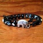 Christmas : Lucky Elephant Wrap Bracelet, Black..