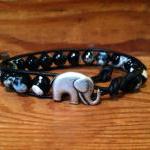 Christmas : Lucky Elephant Wrap Bracelet, Black..