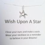 Christmas Wish Upon A Star Necklace, Sterling..