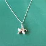 Christmas Wish Upon A Star Necklace, Sterling..