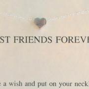 BEST FRIENDS Sterling Silver Heart Necklace, Christmas Gift