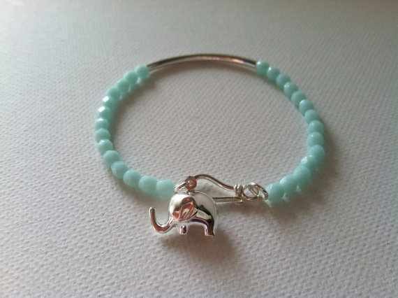 Turquoise And Sterling Silver Lucky Elephant Chram Bracelet, Perfect Christmas Gift For Her