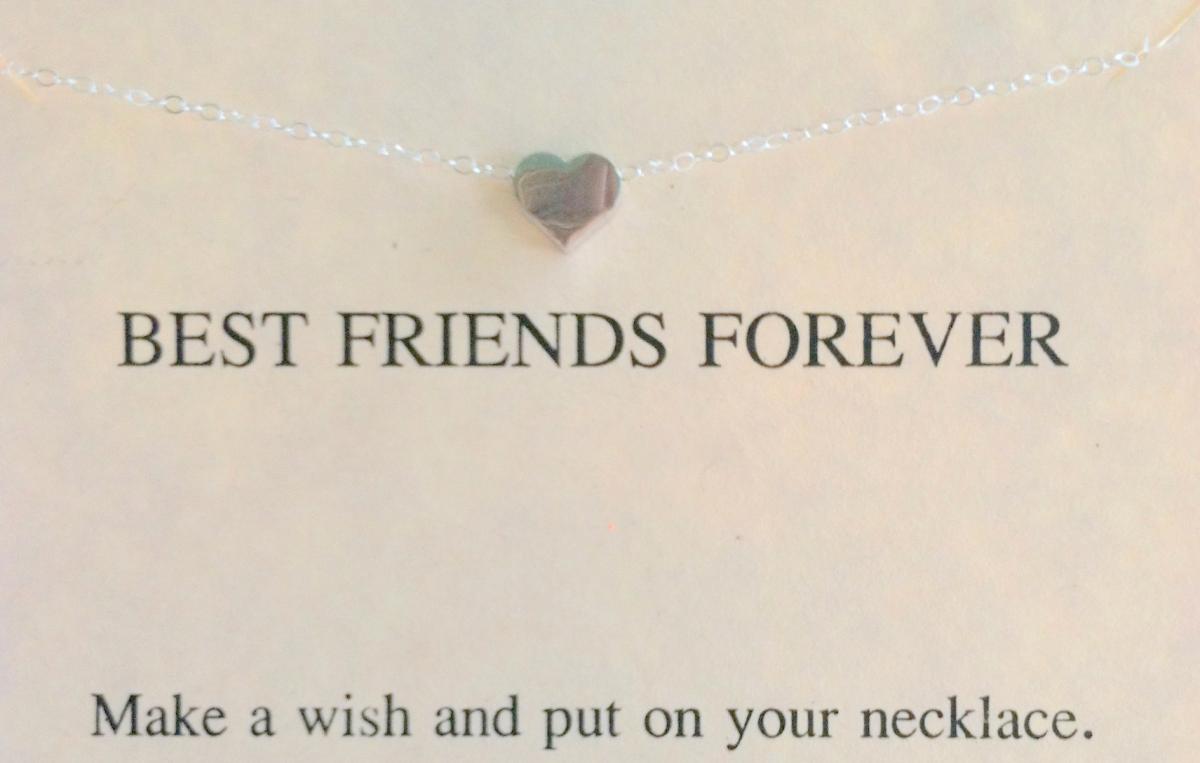 Friends Sterling Silver Heart Necklace, Christmas Gift